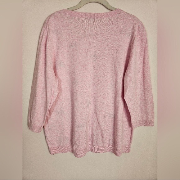 Talbots Paris Sweater Pink
embroidered 1X crew neck Knit Soft
French Details - Picture 2 of 8